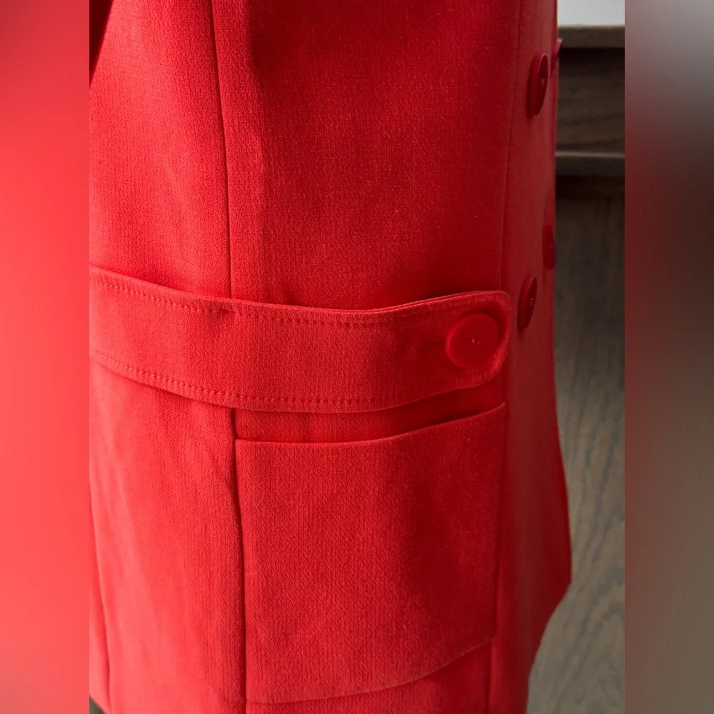 Forenza by limited bright orange red peacoat jacket  EUC - Picture 6 of 9